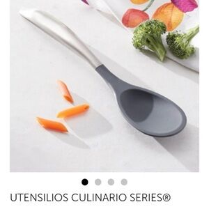 Princess House Gray and White Kitchen Spoon